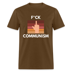 F*CK COMMUNISM Classic T-Shirt - brown