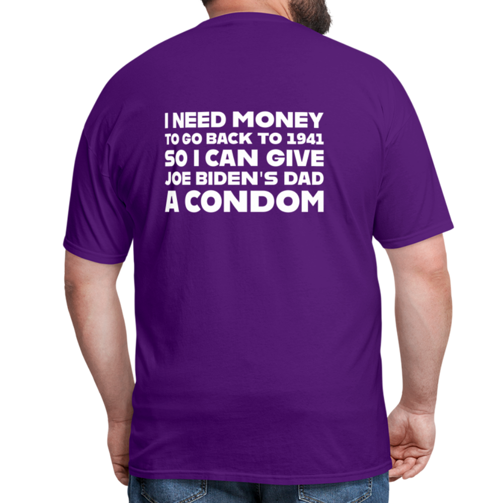 I Need Money To Go Back To 1941 Funny (BACK Print) Classic T-Shirt - purple