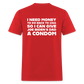 I Need Money To Go Back To 1941 Funny (BACK Print) Classic T-Shirt - red