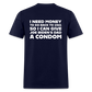 I Need Money To Go Back To 1941 Funny (BACK Print) Classic T-Shirt - navy