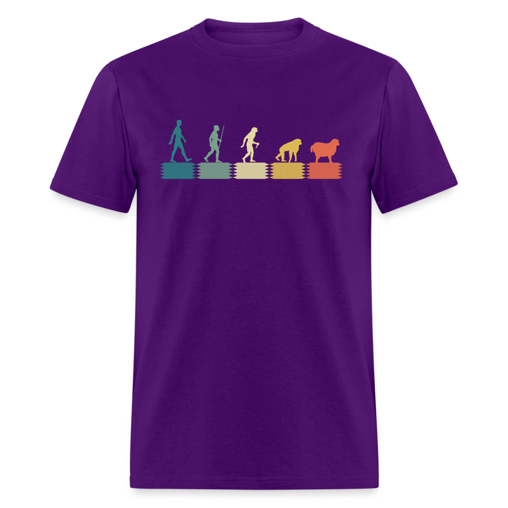 Evolution to Sheep V2 Unisex Classic T-Shirt - purple