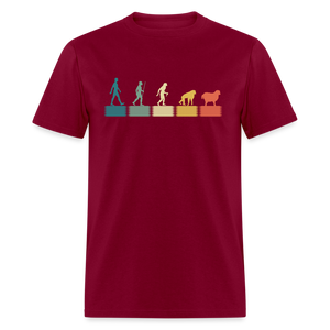 Evolution to Sheep V2 Unisex Classic T-Shirt - burgundy