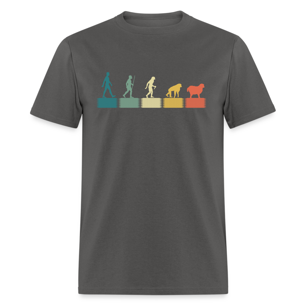 Evolution to Sheep V2 Unisex Classic T-Shirt - charcoal