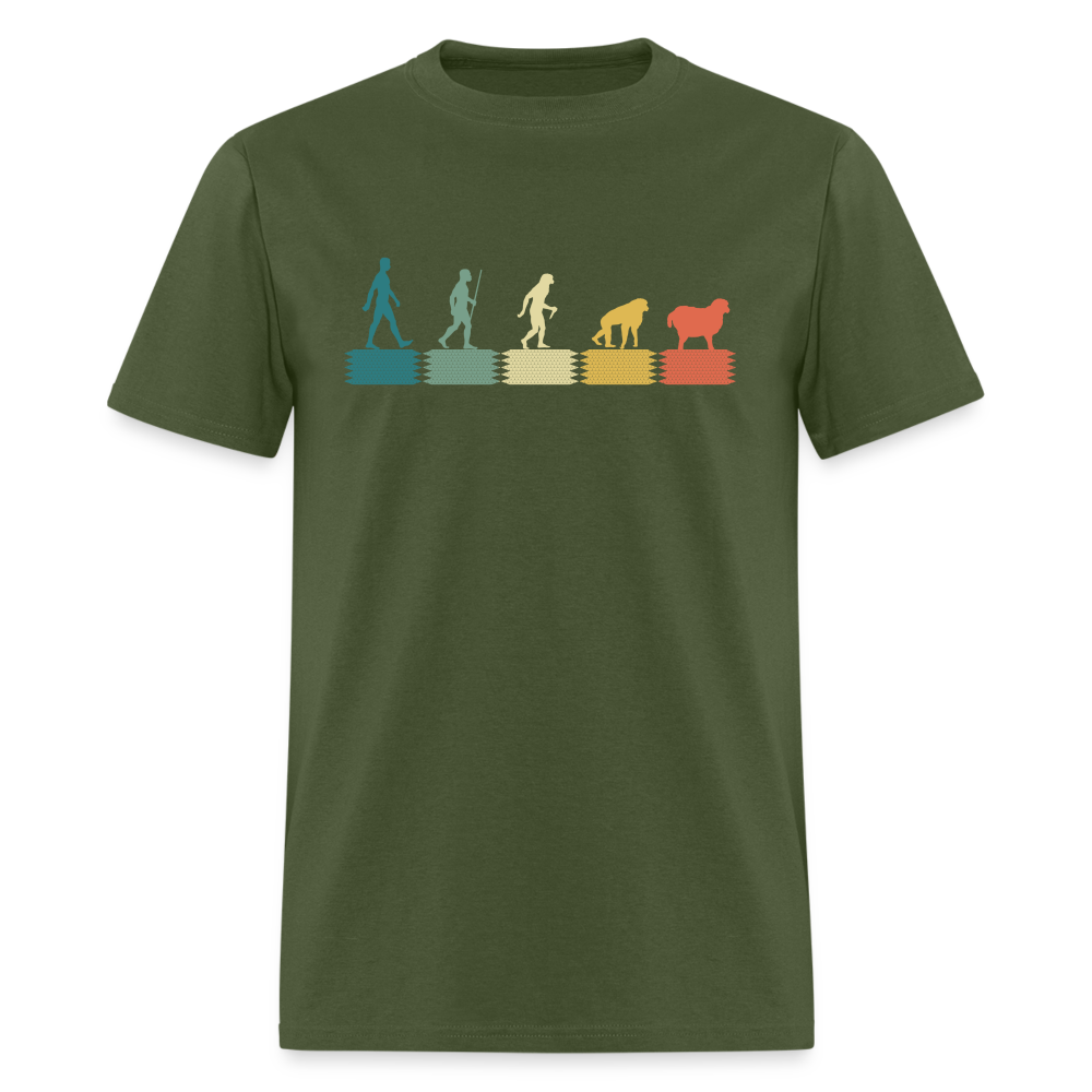 Evolution to Sheep V2 Unisex Classic T-Shirt - military green