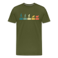 Evolution to Sheep V2 Men's Premium T-Shirt - olive green