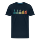 Evolution to Sheep V2 Men's Premium T-Shirt - deep navy