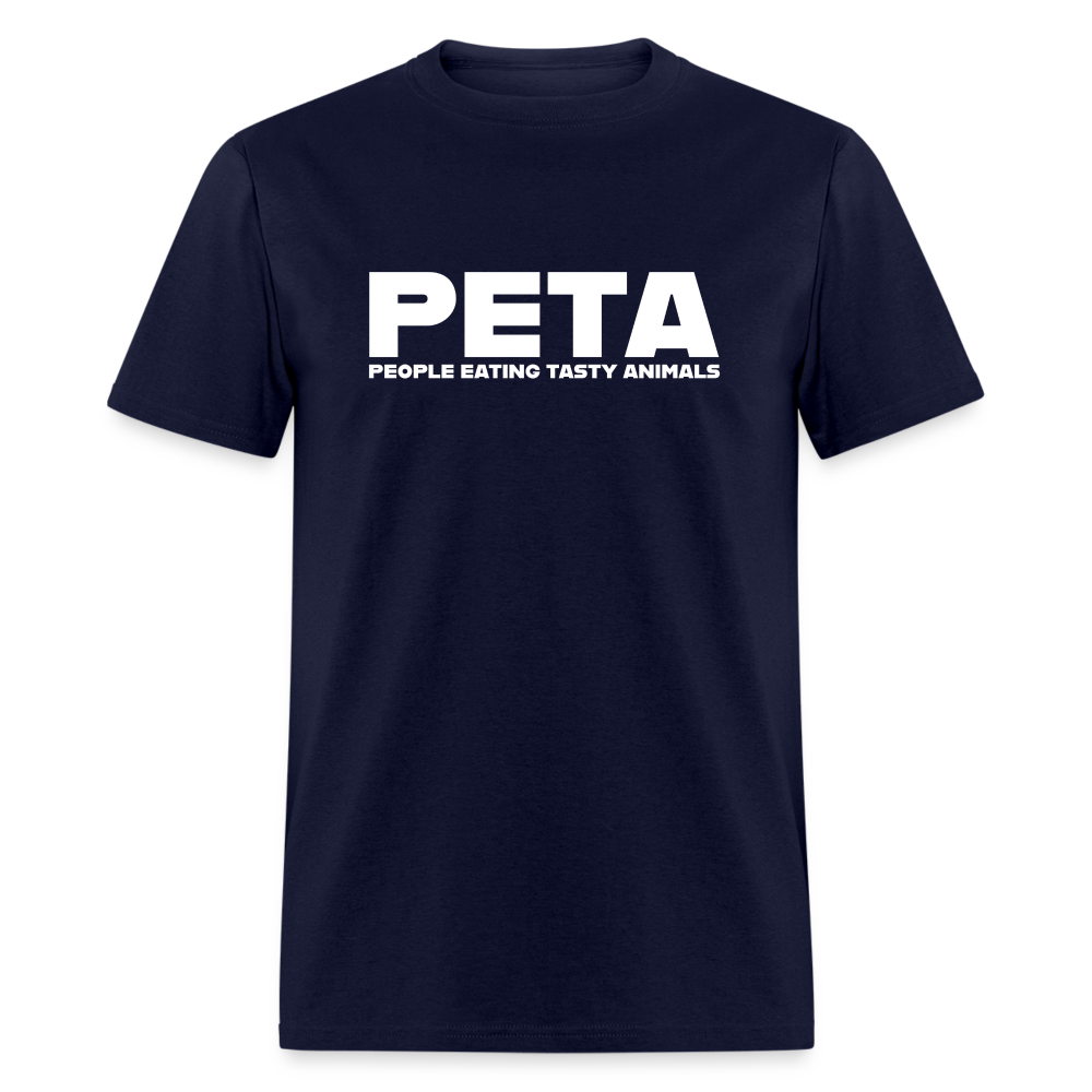 PETA - People Eating Tasty Animals Funny Classic T-Shirt - navy