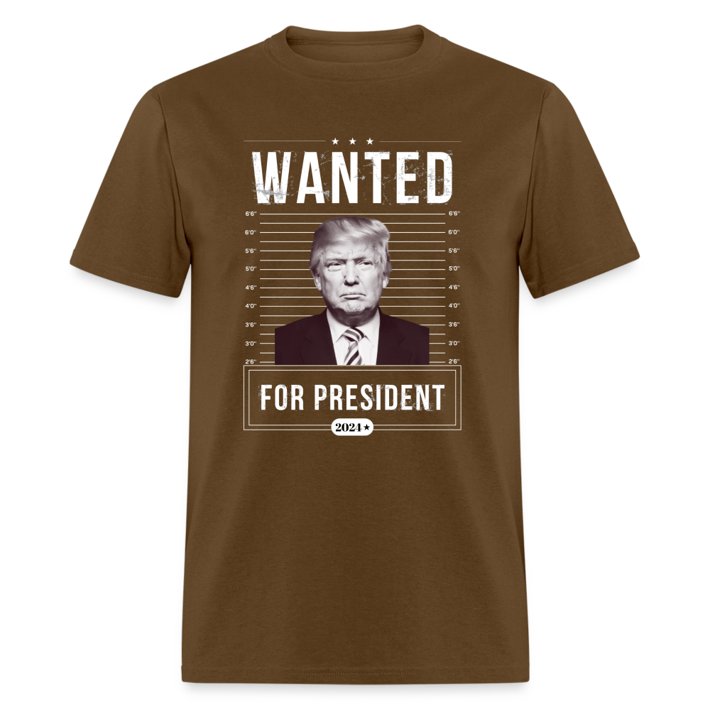 Wanted For President 2024 Unisex Classic T-Shirt - brown