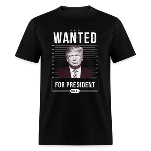 Wanted For President 2024 Unisex Classic T-Shirt - black