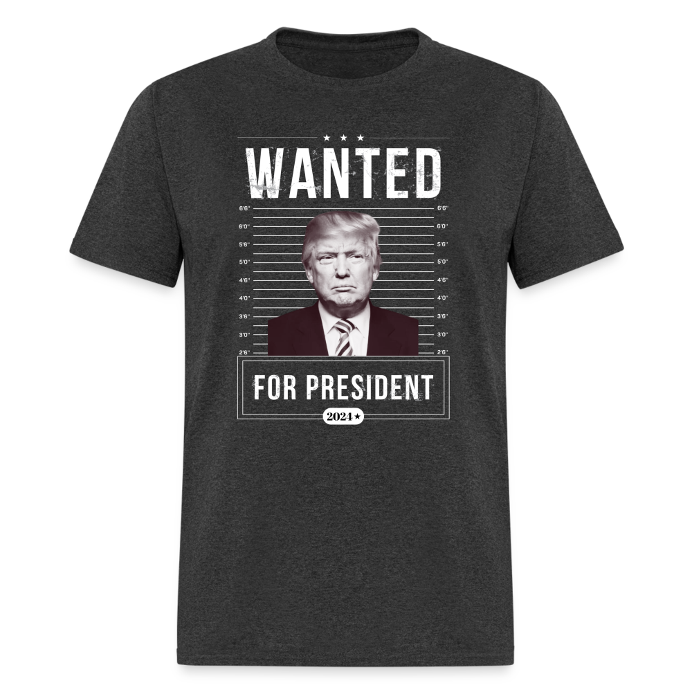 Wanted For President 2024 Unisex Classic T-Shirt - heather black