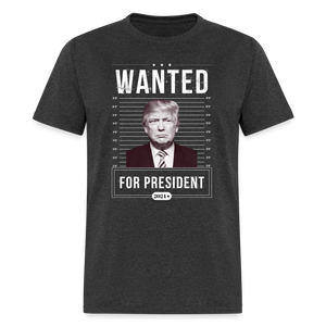 Wanted For President 2024 Unisex Classic T-Shirt - heather black