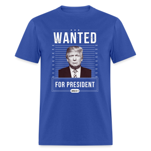 Wanted For President 2024 Unisex Classic T-Shirt - royal blue