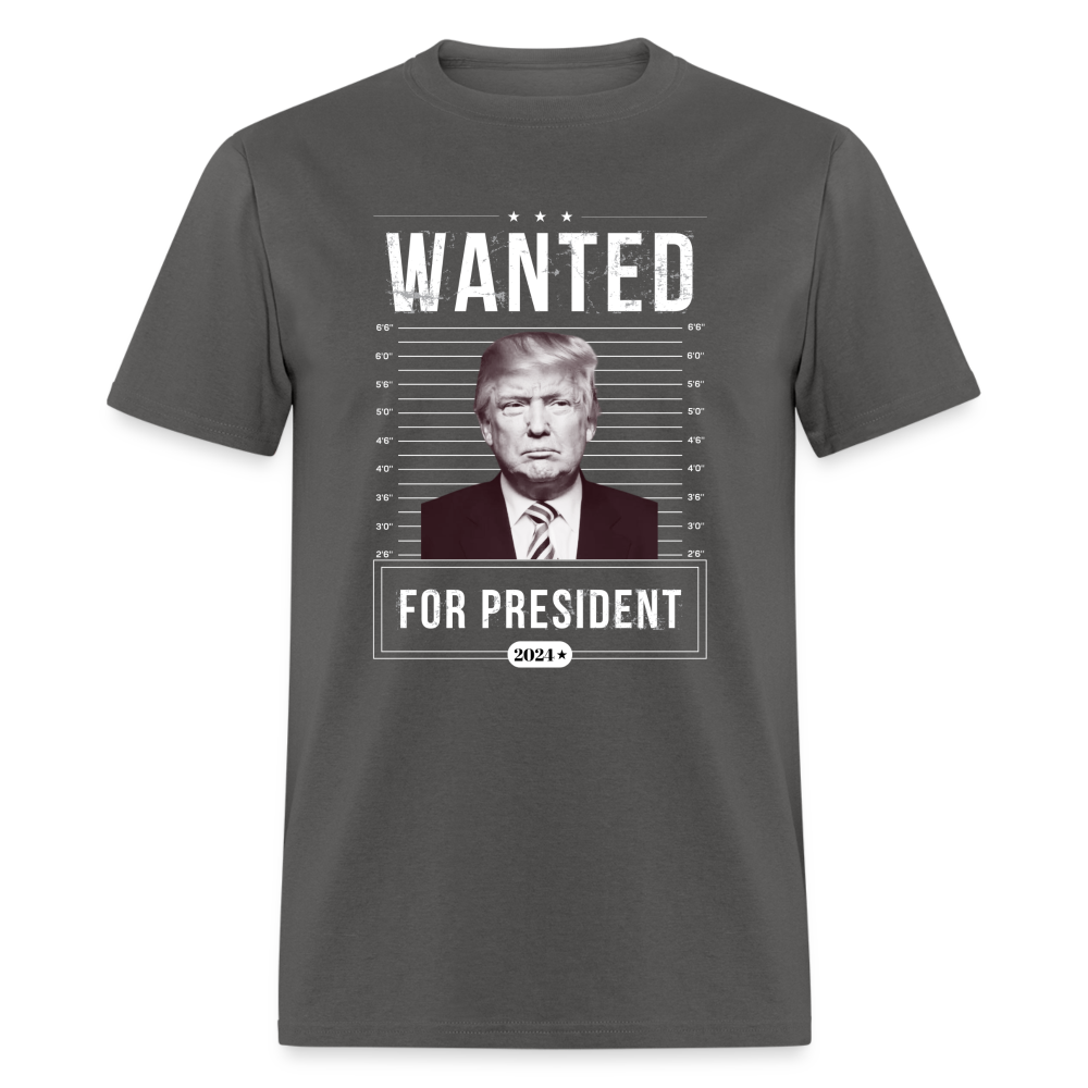 Wanted For President 2024 Unisex Classic T-Shirt - charcoal