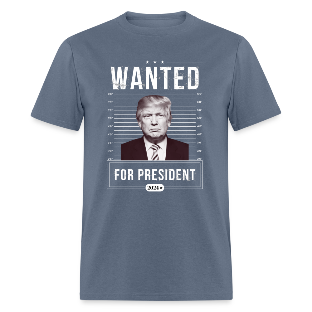 Wanted For President 2024 Unisex Classic T-Shirt - denim