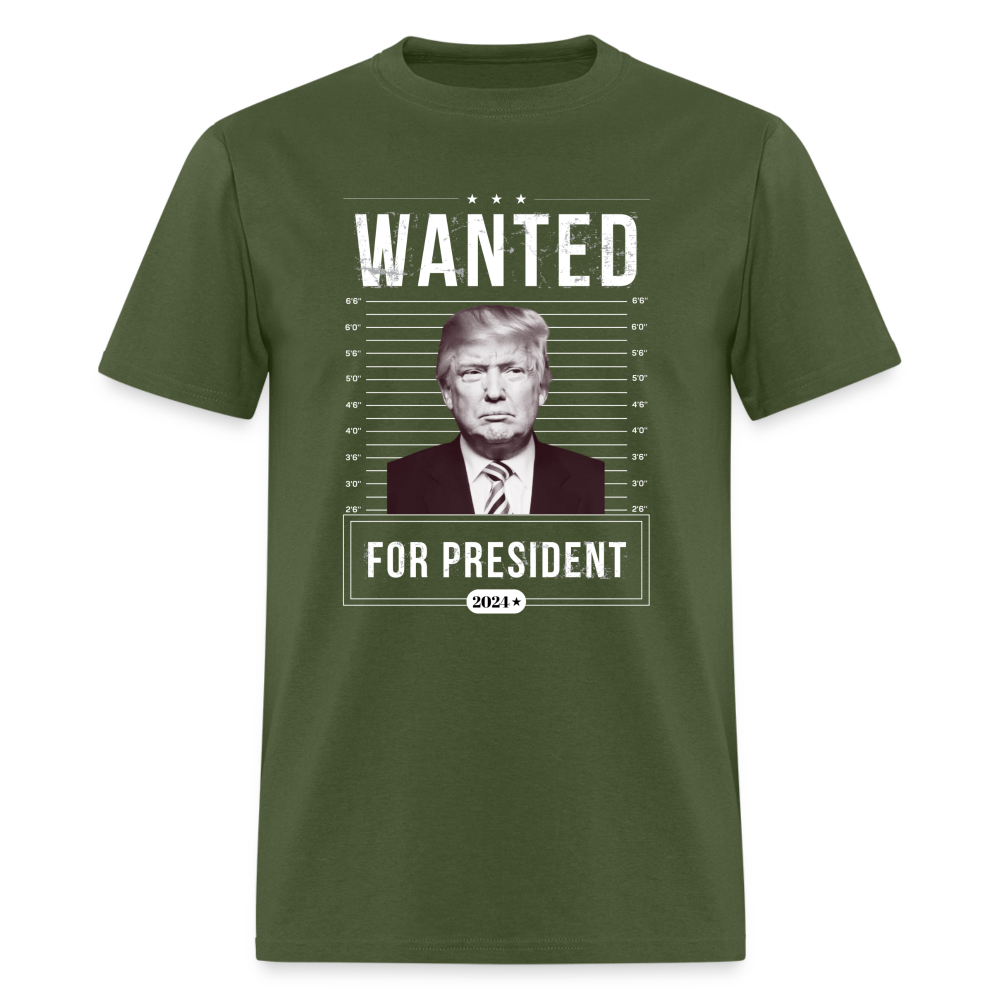 Wanted For President 2024 Unisex Classic T-Shirt - military green