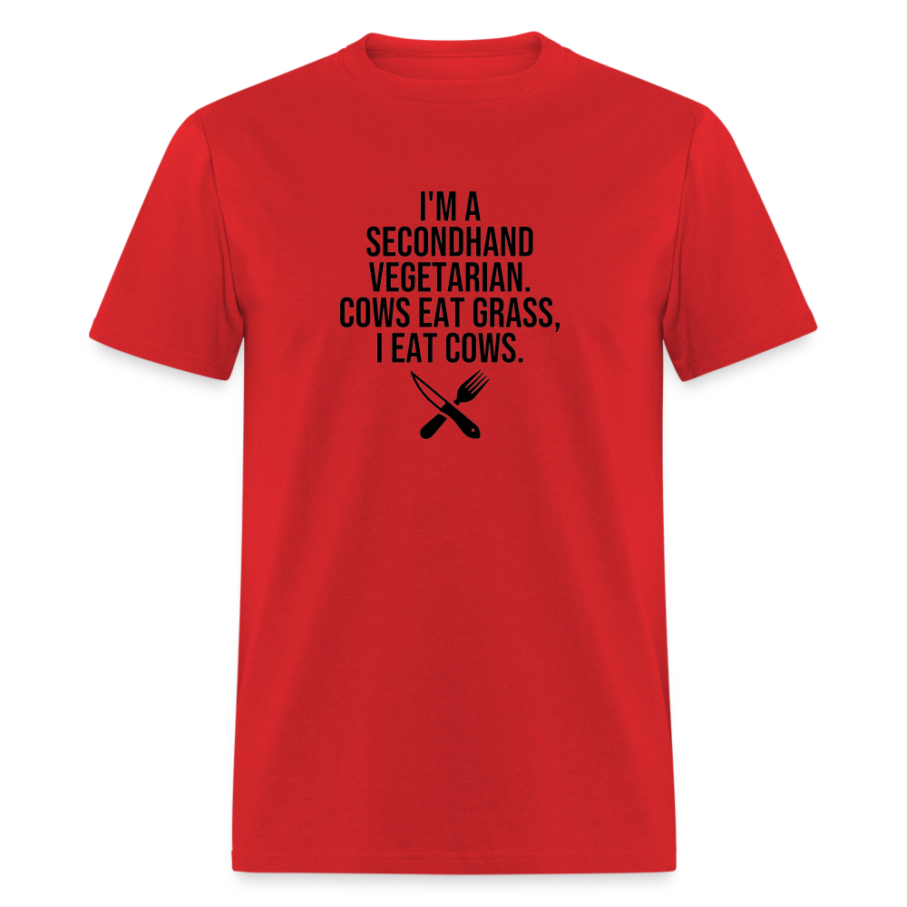 I'm a Second Hand Vegetarian Funny Classic T-Shirt - red