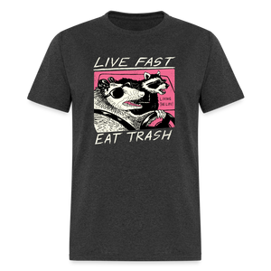 Live Fast Eat Trash Funny Classic T-Shirt - heather black