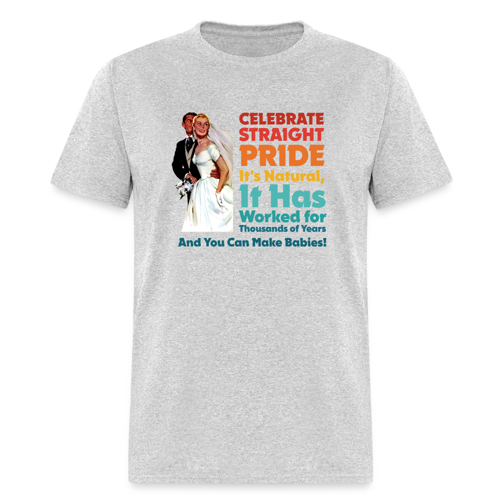 Celebrate Straight Pride Classic T-Shirt - heather gray