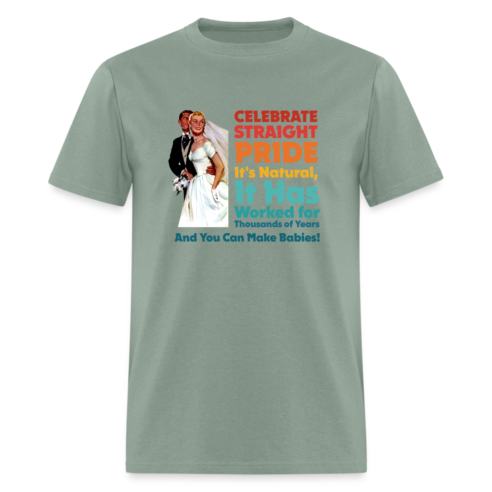 Celebrate Straight Pride Classic T-Shirt - sage