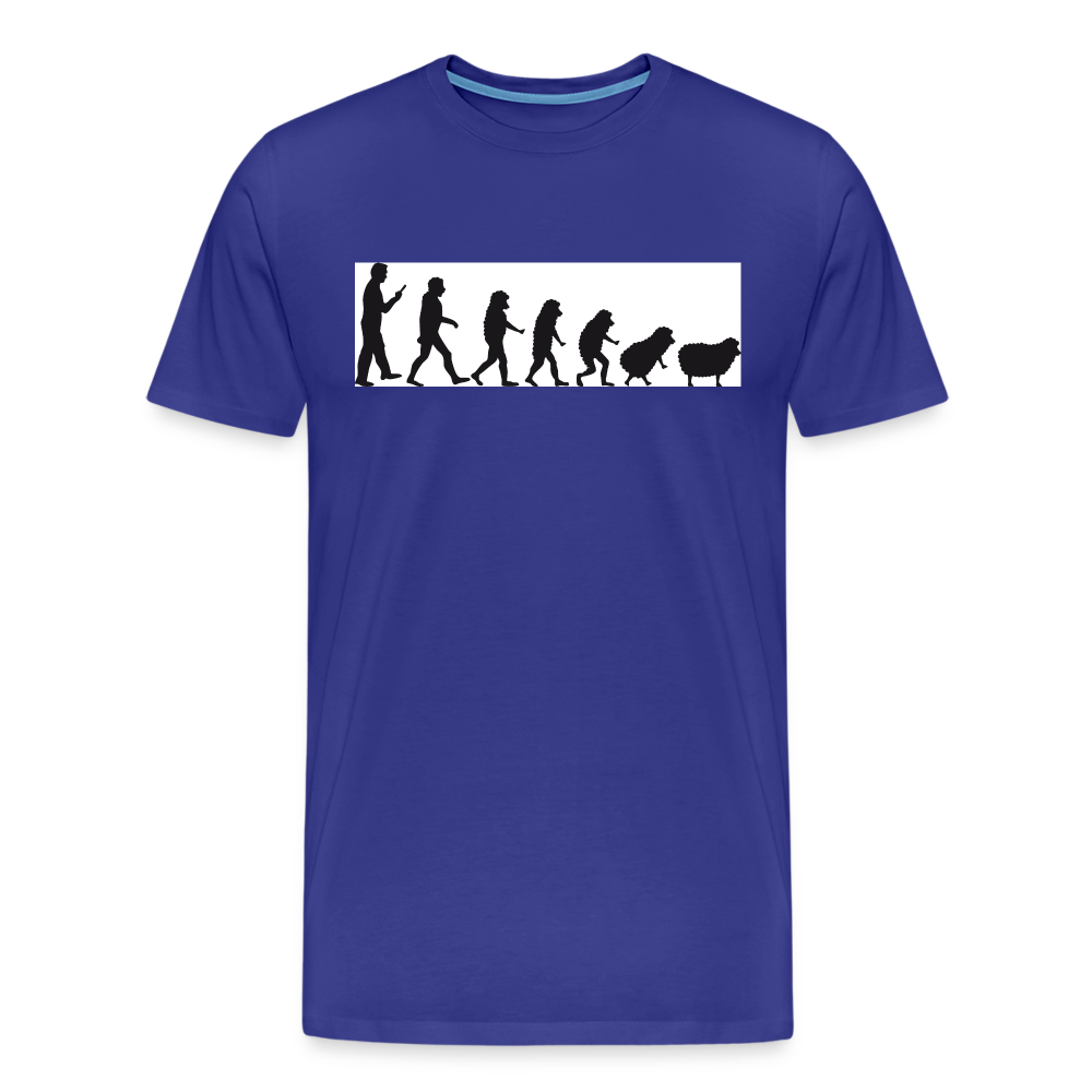 Evolution to Sheep Men's Premium T-Shirt - royal blue