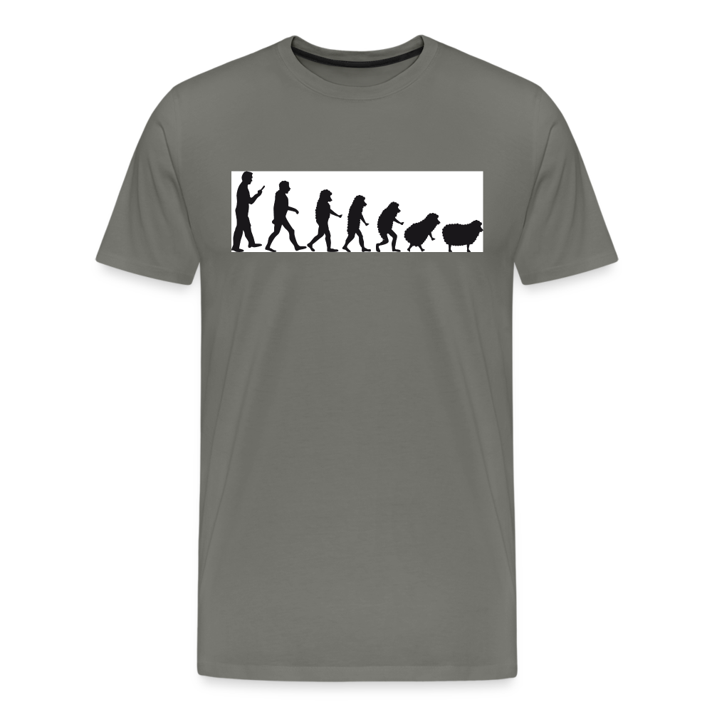 Evolution to Sheep Men's Premium T-Shirt - asphalt gray