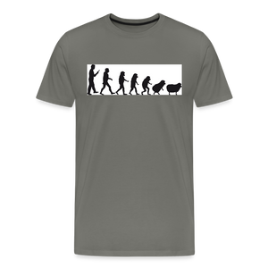 Evolution to Sheep Men's Premium T-Shirt - asphalt gray