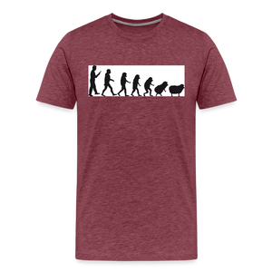 Evolution to Sheep Men's Premium T-Shirt - heather burgundy