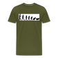 Evolution to Sheep Men's Premium T-Shirt - olive green