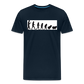 Evolution to Sheep Men's Premium T-Shirt - deep navy