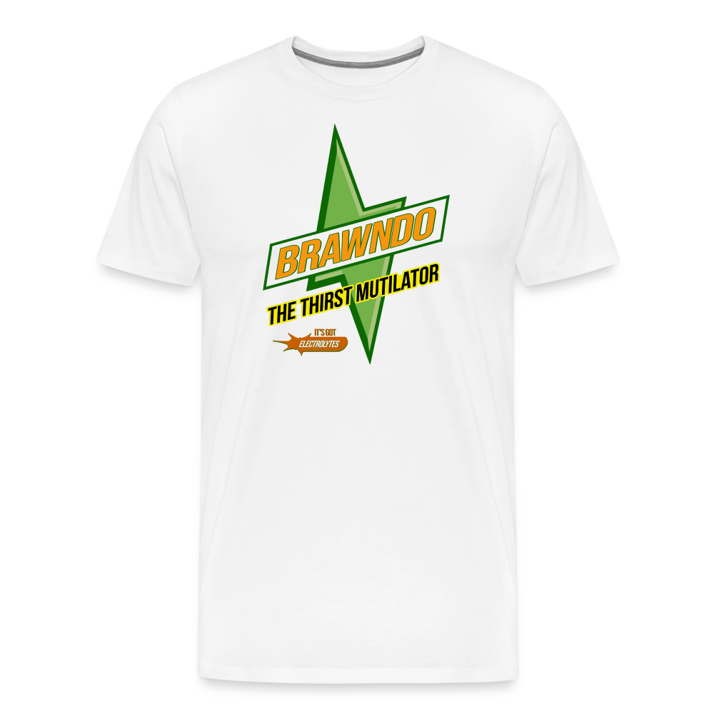 Brawndo - Its Got Electrolytes V2 Men's Premium T-Shirt - white