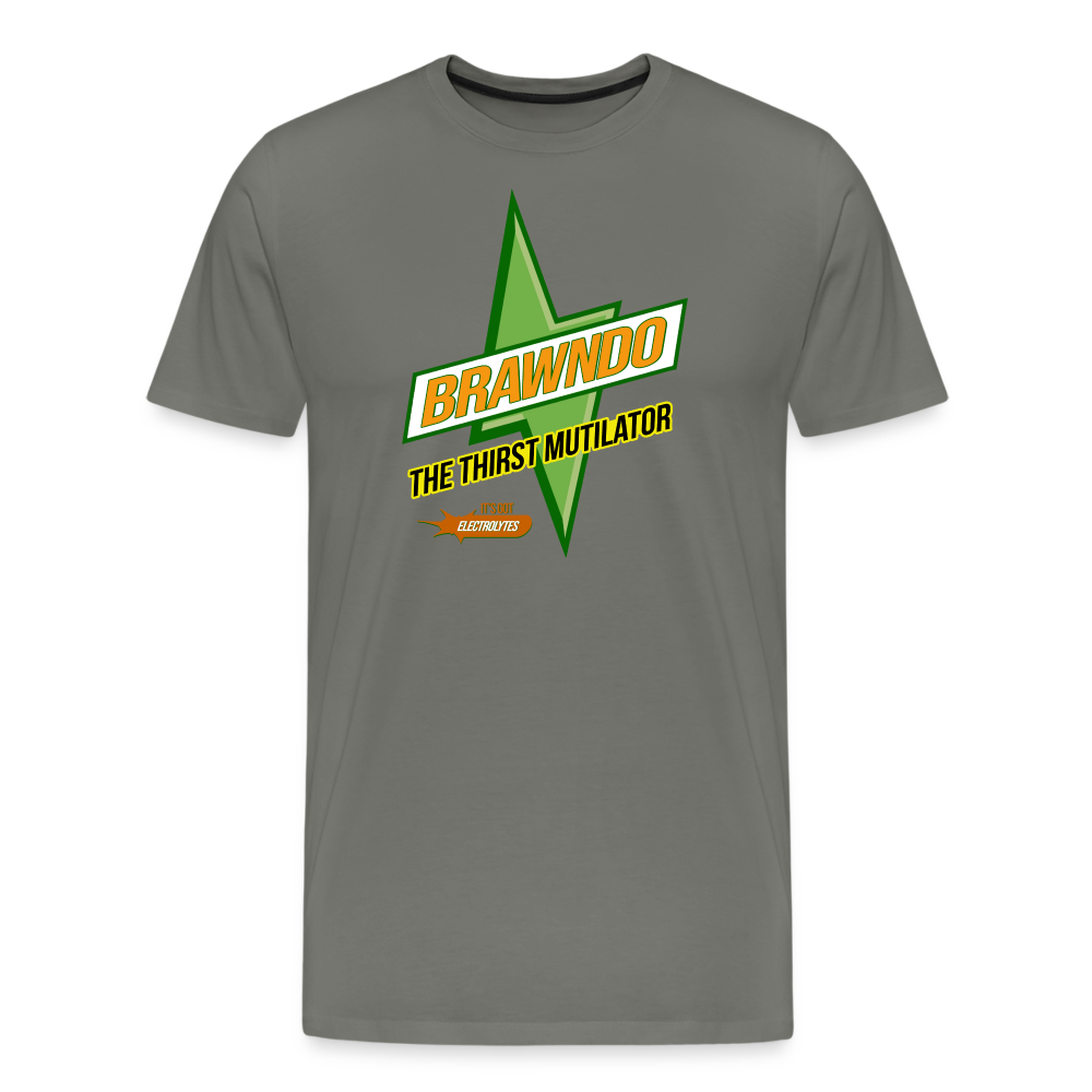 Brawndo - Its Got Electrolytes V2 Men's Premium T-Shirt - asphalt gray