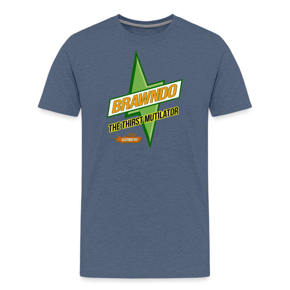 Brawndo - Its Got Electrolytes V2 Men's Premium T-Shirt - heather blue