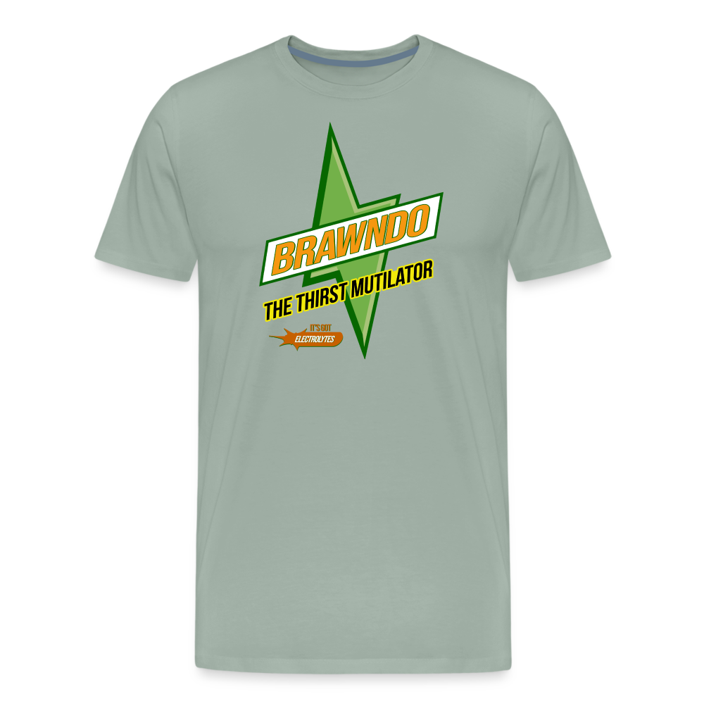 Brawndo - Its Got Electrolytes V2 Men's Premium T-Shirt - steel green