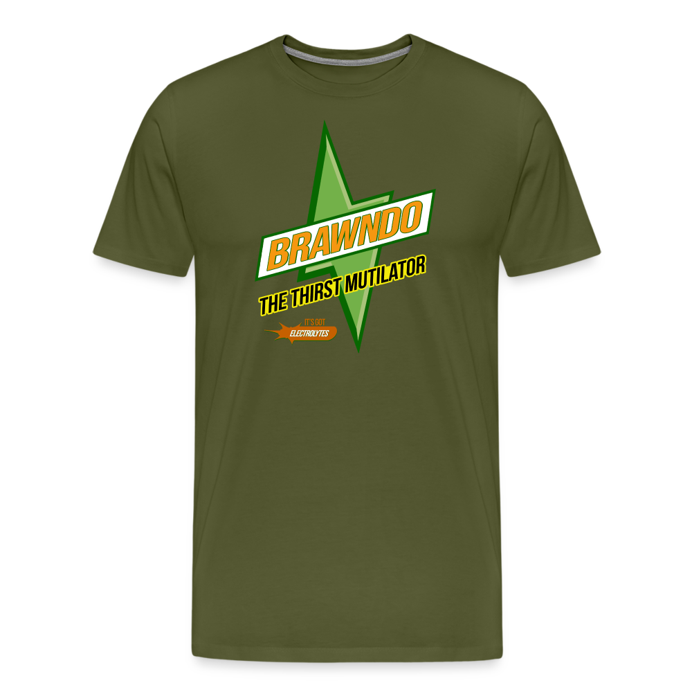 Brawndo - Its Got Electrolytes V2 Men's Premium T-Shirt - olive green