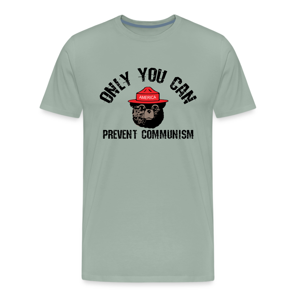 Only You Can Prevent Communism Men's Premium T-Shirt - steel green