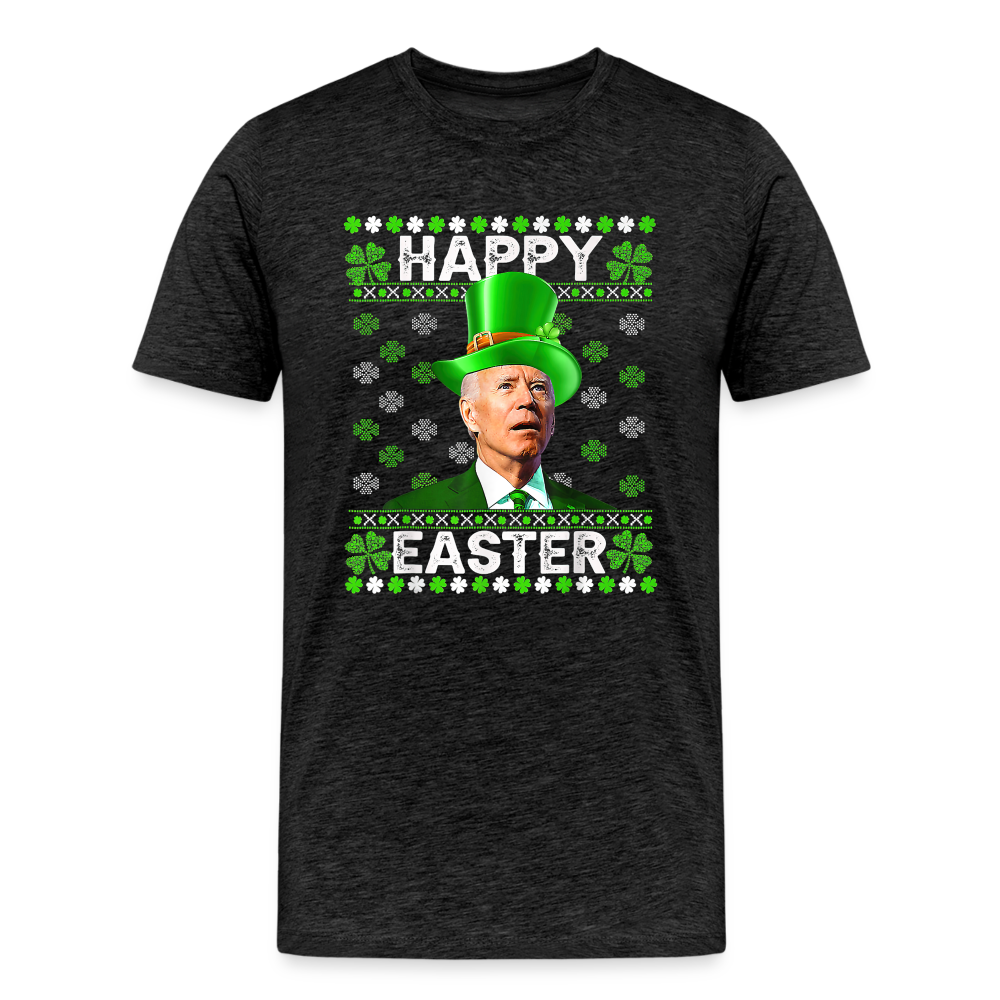 Happy Easter Funny Biden Men's Premium T-Shirt - charcoal grey