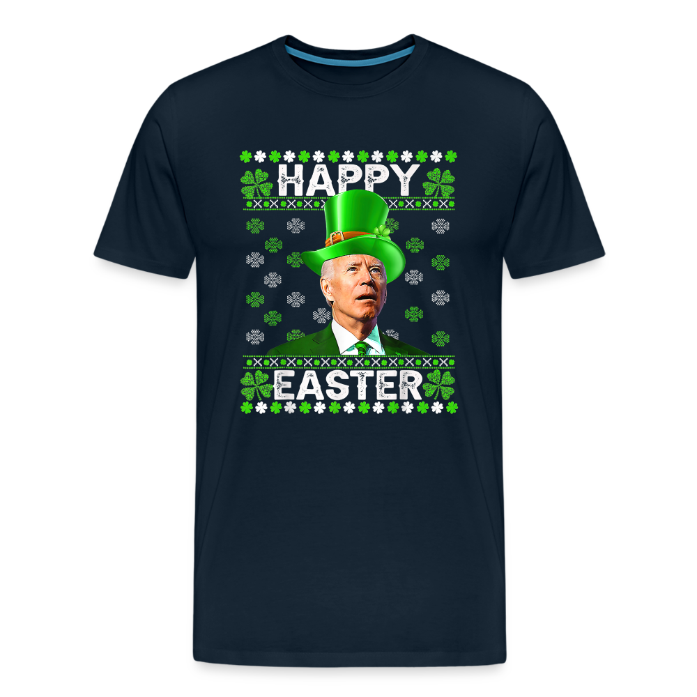 Happy Easter Funny Biden Men's Premium T-Shirt - deep navy