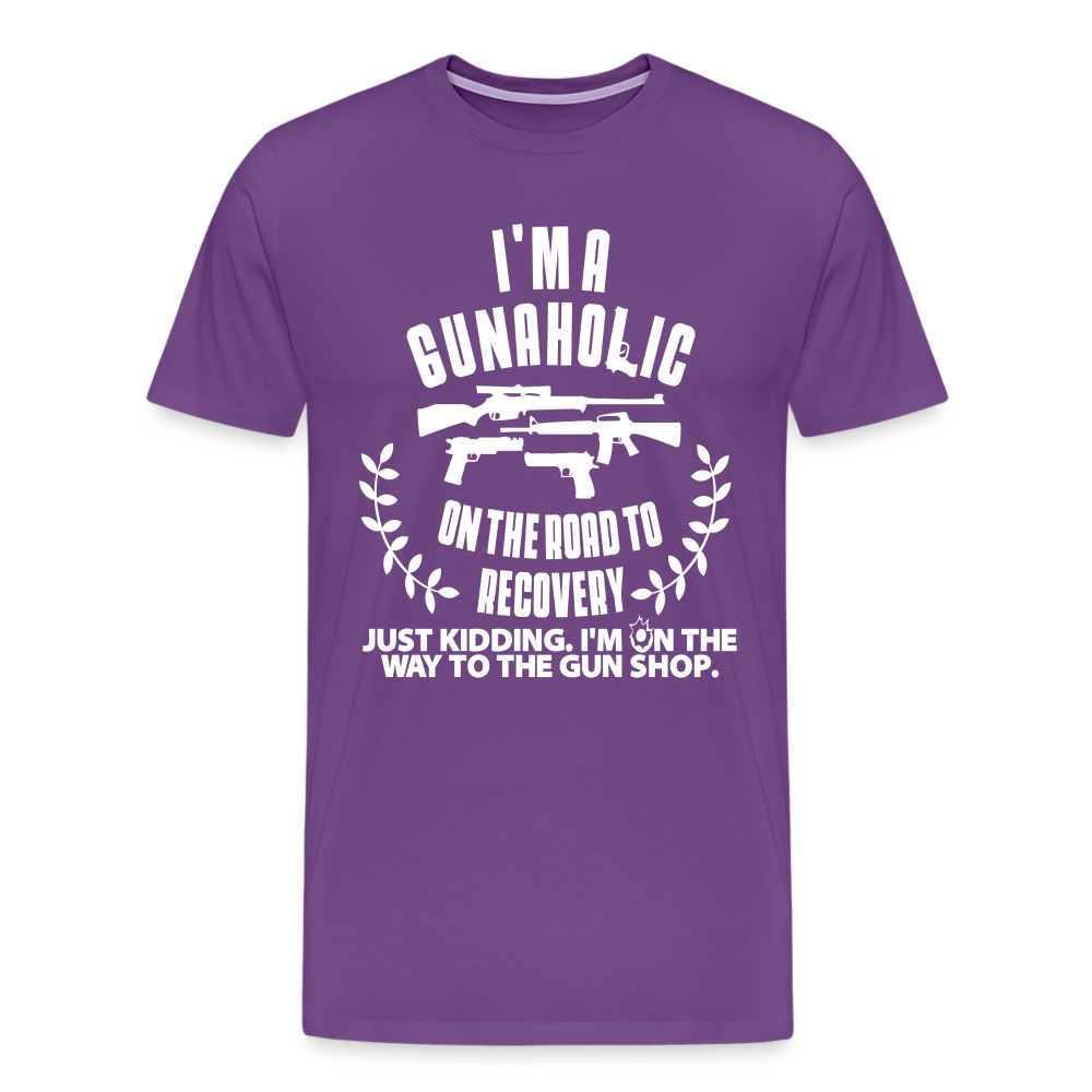 I'm a Gunaholic Funny Men's Premium T-Shirt - purple