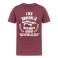 I'm a Gunaholic Funny Men's Premium T-Shirt - heather burgundy