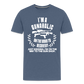 I'm a Gunaholic Funny Men's Premium T-Shirt - heather blue