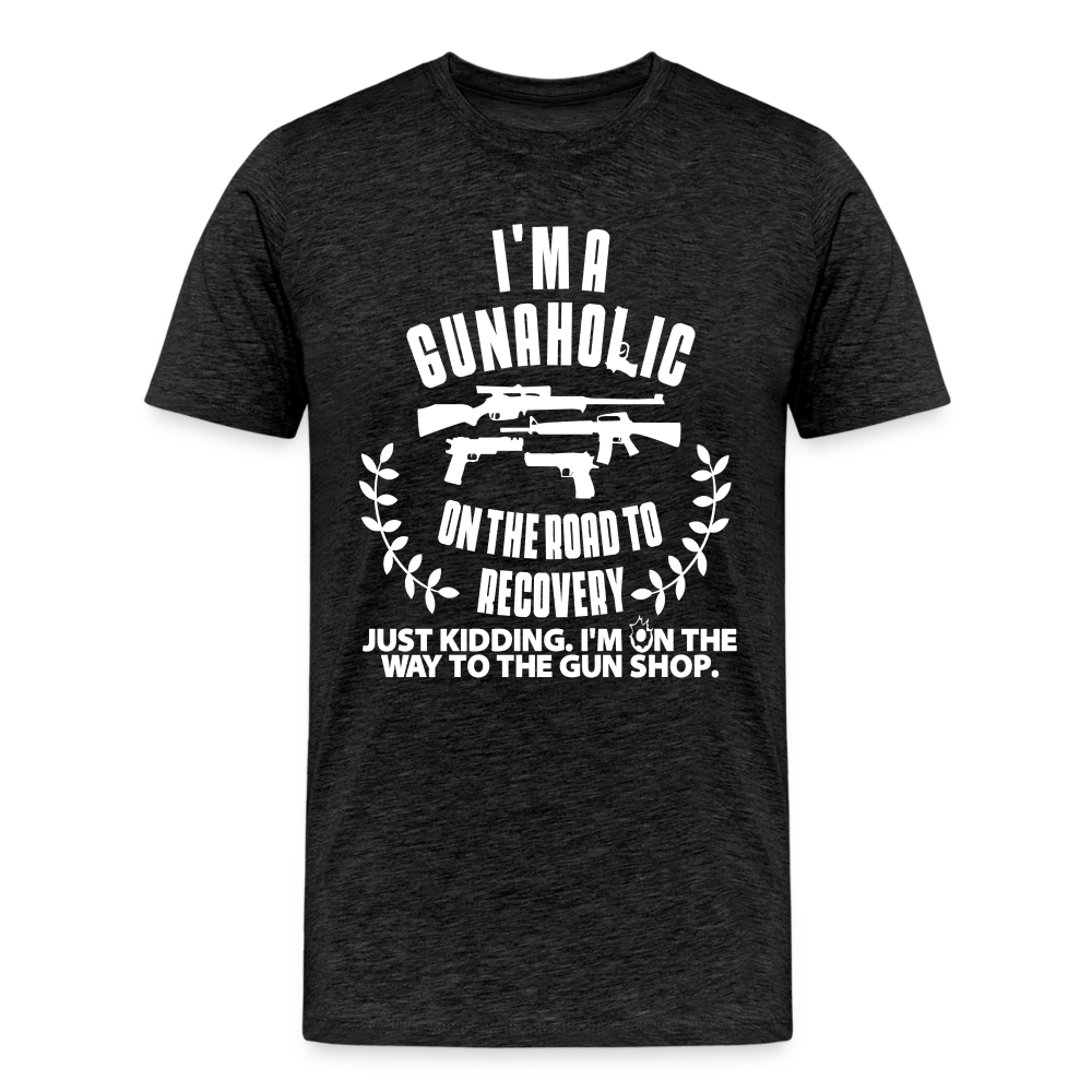 I'm a Gunaholic Funny Men's Premium T-Shirt - charcoal grey