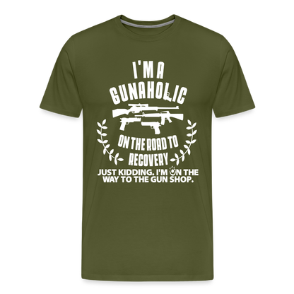 I'm a Gunaholic Funny Men's Premium T-Shirt - olive green