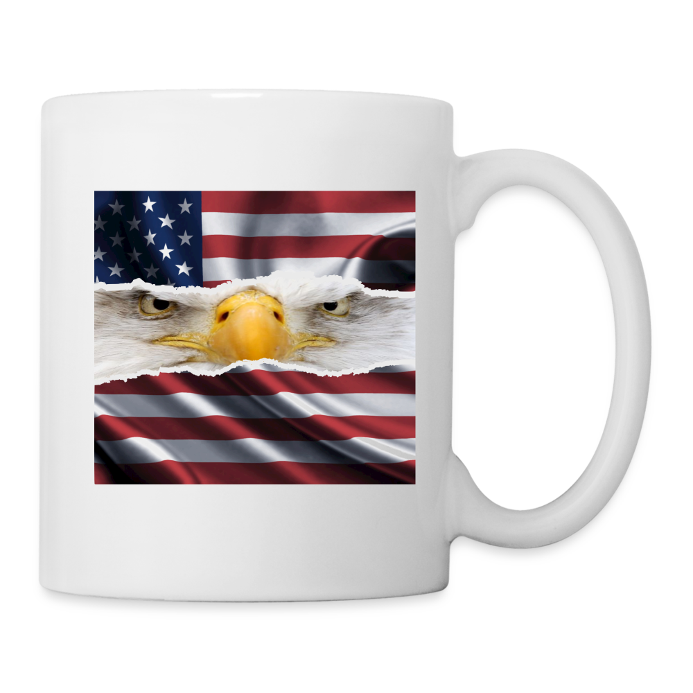 Eagle American Flag Coffee/Tea Mug - white