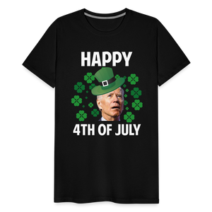 Funny Joe Biden Happy 4th Of July Confused St Patrick's Day Men's Premium T-Shirt - black