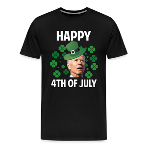 Funny Joe Biden Happy 4th Of July Confused St Patrick's Day Men's Premium T-Shirt - black