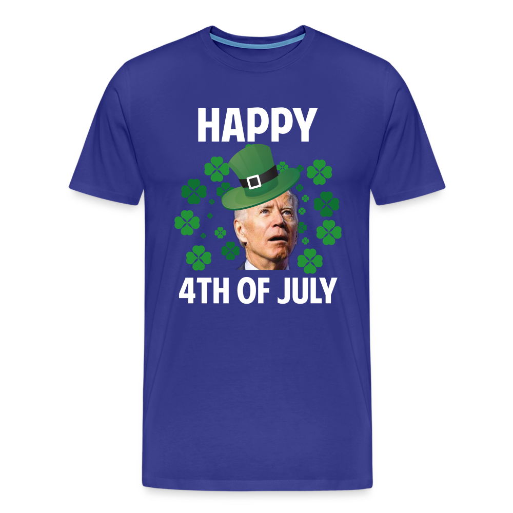 Funny Joe Biden Happy 4th Of July Confused St Patrick's Day Men's Premium T-Shirt - royal blue