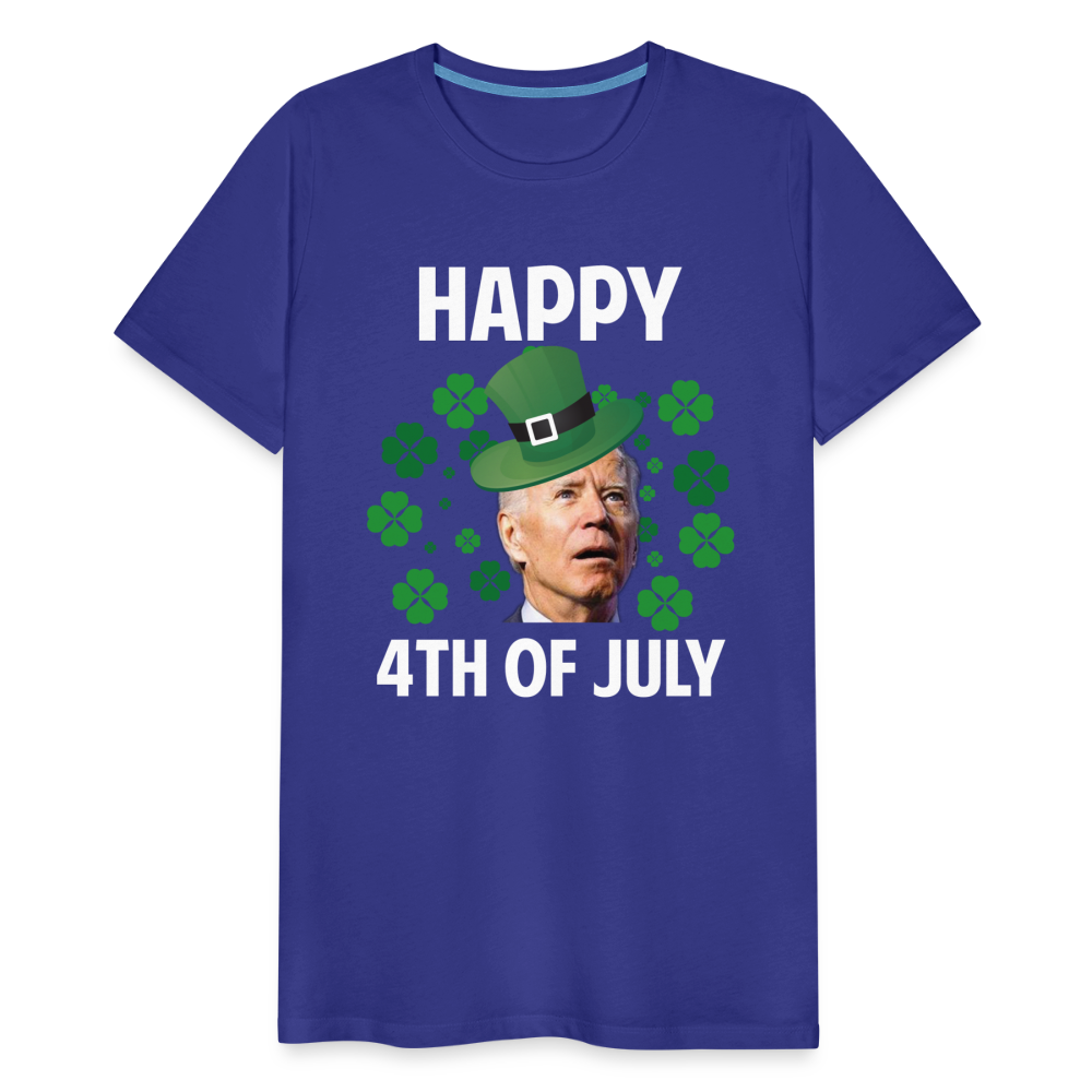 Funny Joe Biden Happy 4th Of July Confused St Patrick's Day Men's Premium T-Shirt - royal blue