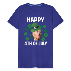 Funny Joe Biden Happy 4th Of July Confused St Patrick's Day Men's Premium T-Shirt - royal blue