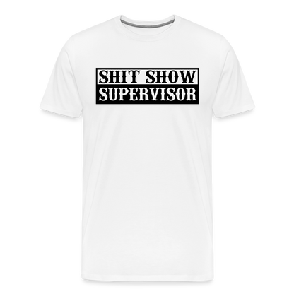 Shit Show Supervisor Men's Premium T-Shirt - white