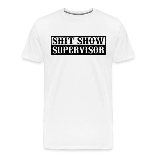 Shit Show Supervisor Men's Premium T-Shirt - white